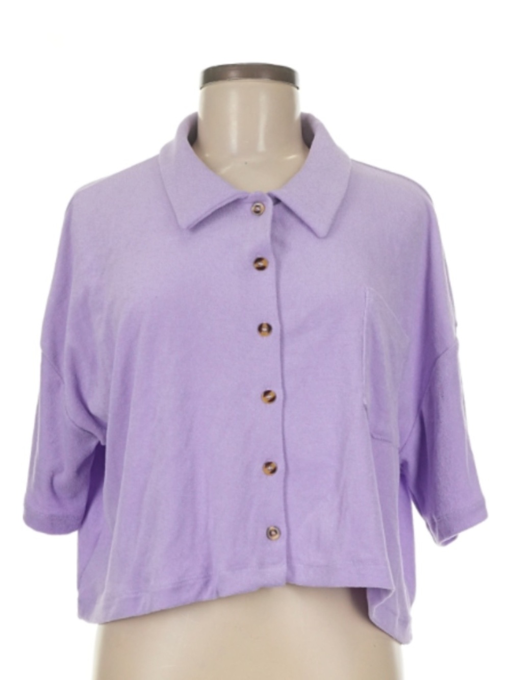 Chaser Size M Purple Button-down Shirt